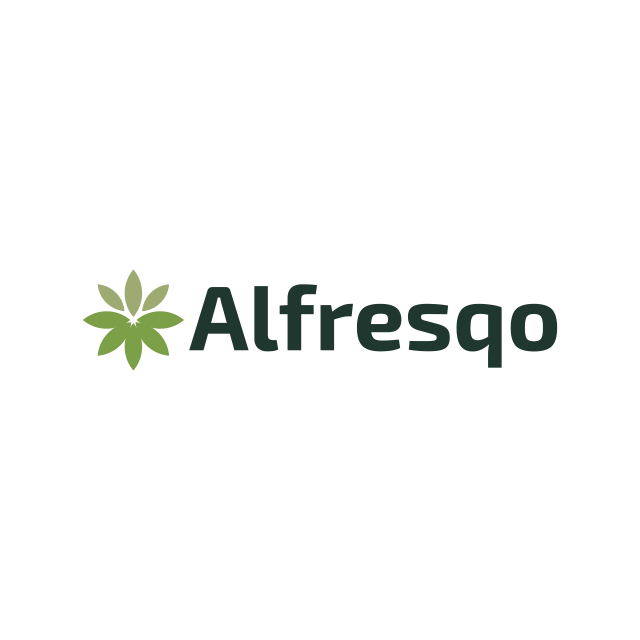 alfresqo.com logo, a brandable .com business name for sale