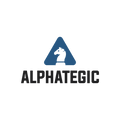 Alphategic.com logo, a brandable .com business name for sale