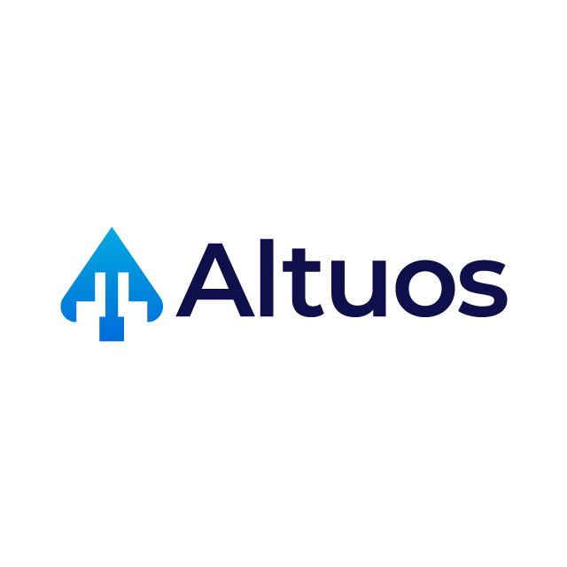 Altuos.com logo, a brandable .com business name for sale