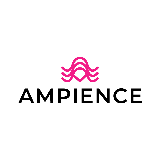 ampience.com logo, a brandable .com business name for sale