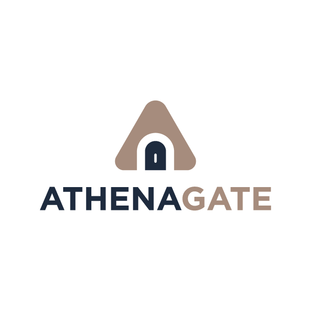 AthenaGate.com logo, a brandable .com business name for sale