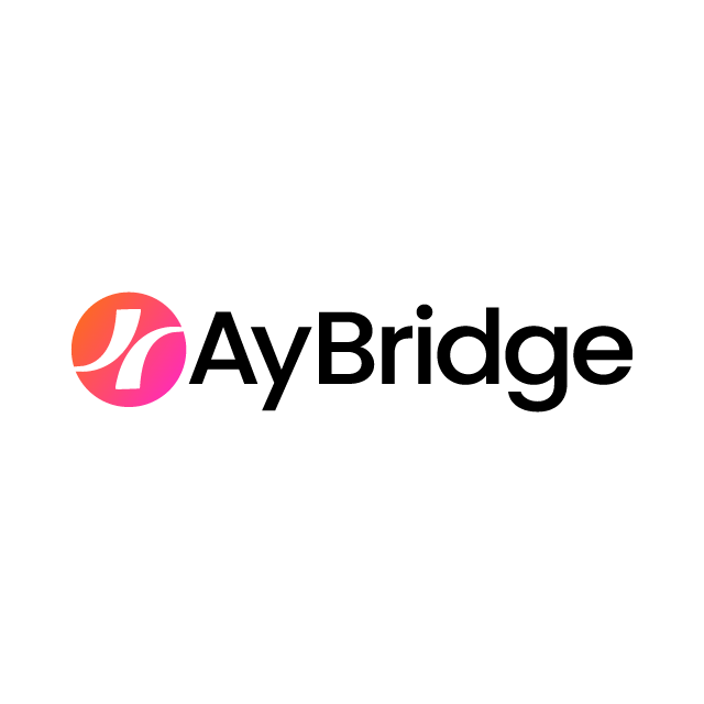 ayBridge.com logo, a brandable .com business name for sale