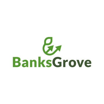 BanksGrove.com logo, a brandable .com business name for sale