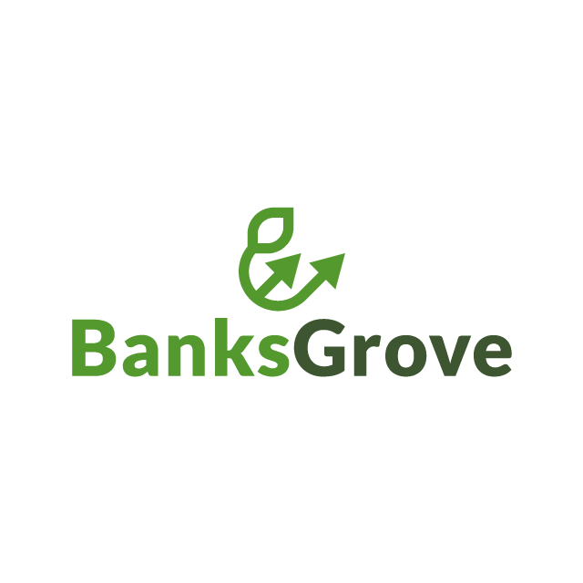 BanksGrove.com logo, a brandable .com business name for sale