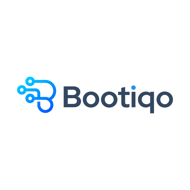 Bootiqo.com logo, a brandable .com business name for sale