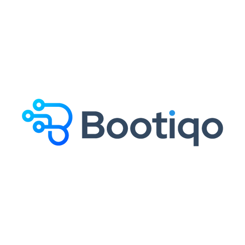 Bootiqo.com logo, a brandable .com business name for sale