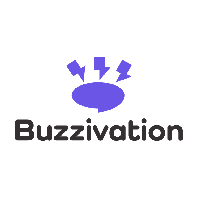 Buzzivation.com logo, a brandable .com business name for sale