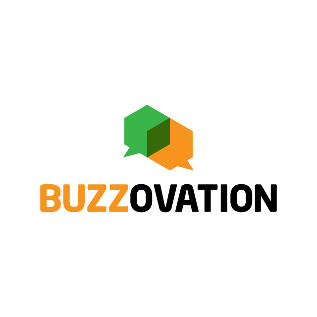 BuzzOvation.com logo, a brandable .com business name for sale