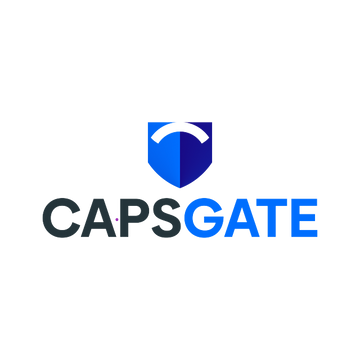 CapsGate.com logo, a brandable .com business name for sale