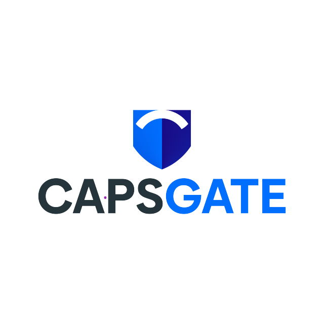 CapsGate.com logo, a brandable .com business name for sale