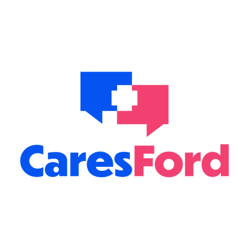 CaresFord.com logo, a brandable .com business name for sale