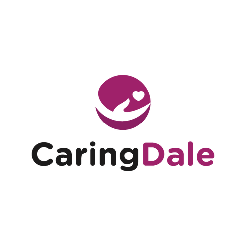 CaringDale.com logo, a brandable .com business name for sale