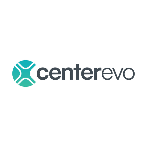 Centerevo.com logo, a brandable .com business name for sale