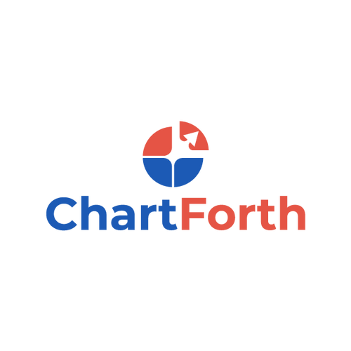 Chartforth.com logo, a brandable .com business name for sale
