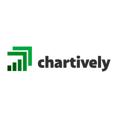 Chartively.com logo, a brandable .com business name for sale