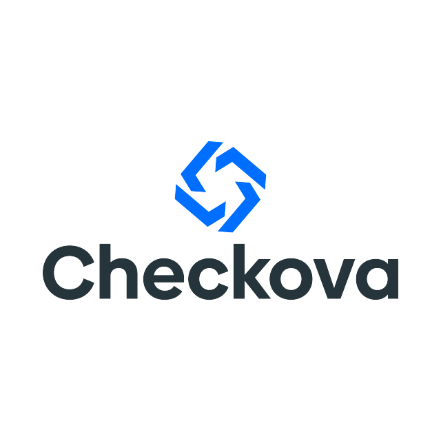 Checkova.com logo, a brandable .com business name for sale