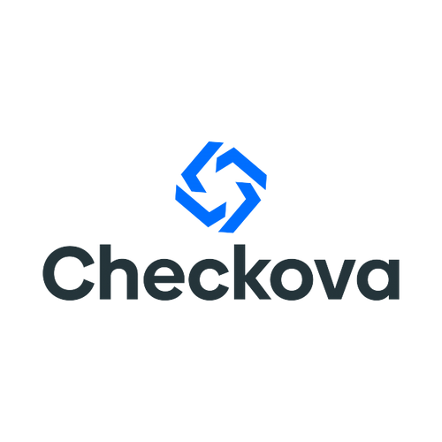 Checkova.com logo, a brandable .com business name for sale