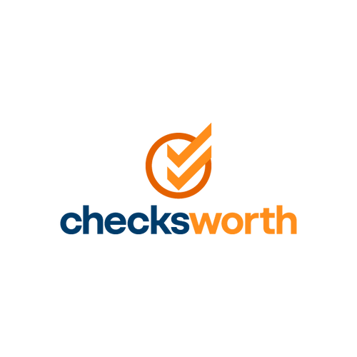 ChecksWorth.com logo, a brandable .com business name for sale