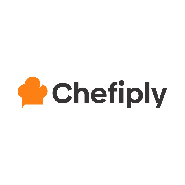 Chefiply.com logo, a brandable .com business name for sale