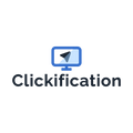 Clickification.com logo, a brandable .com business name for sale