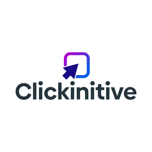 Clickinitive.com logo, a brandable .com business name for sale