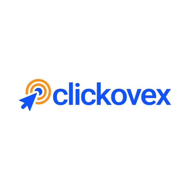 clickovex.com logo, a brandable .com business name for sale