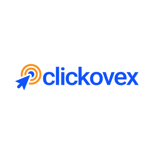 clickovex.com logo, a brandable .com business name for sale
