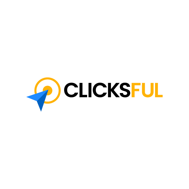 ClicksFul.com logo, a brandable .com business name for sale