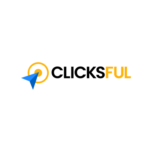 ClicksFul.com logo, a brandable .com business name for sale