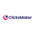 ClicksMaker.com logo, a brandable .com business name for sale