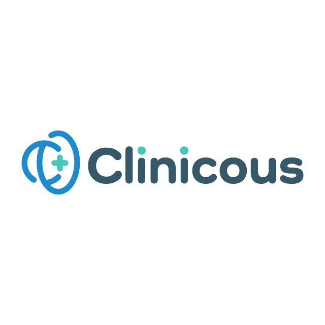 Clinicous.com logo, a brandable .com business name for sale