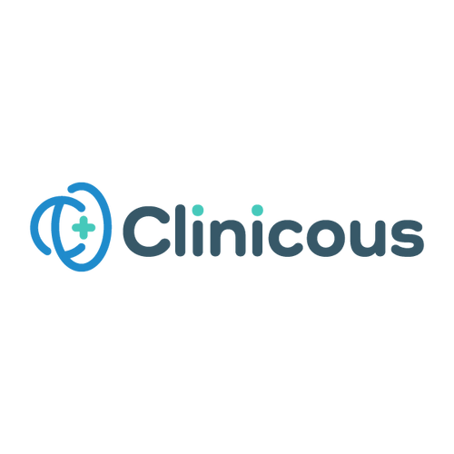 Clinicous.com logo, a brandable .com business name for sale