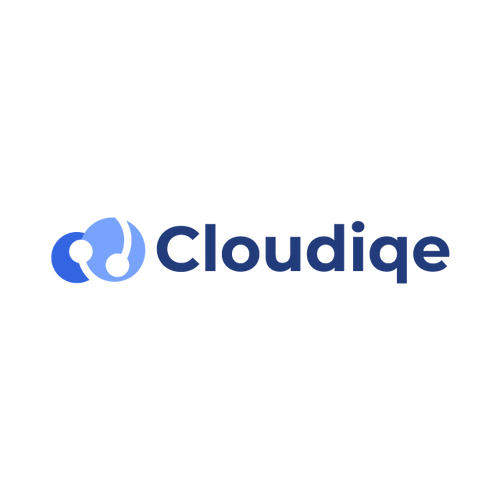 Cloudiqe.com logo, a brandable .com business name for sale