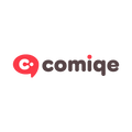 comiqe.com logo, a brandable .com business name for sale