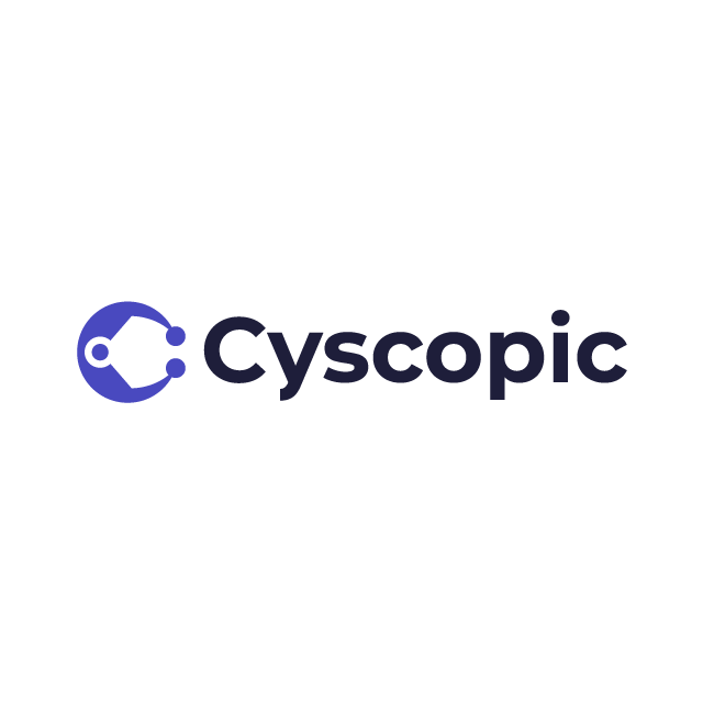 Cyscopic.com logo, a brandable .com business name for sale