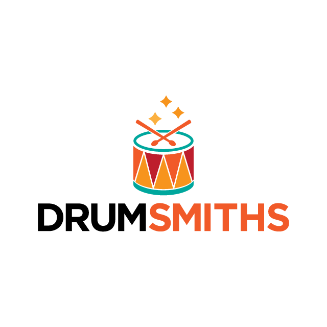 DrumSmiths.com logo, a brandable .com business name for sale