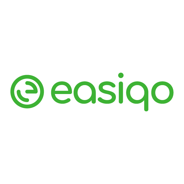 Easiqo.com logo, a brandable .com business name for sale