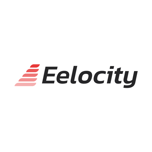 eelocity.com logo, a brandable .com business name for sale
