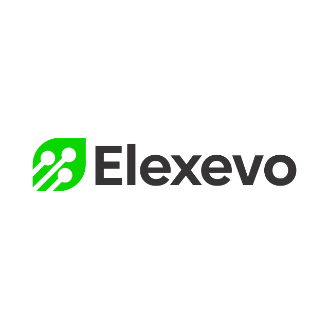 elexevo.com logo, a brandable .com business name for sale