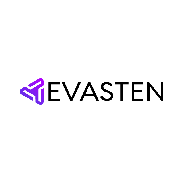 Evasten.com logo, a brandable .com business name for sale
