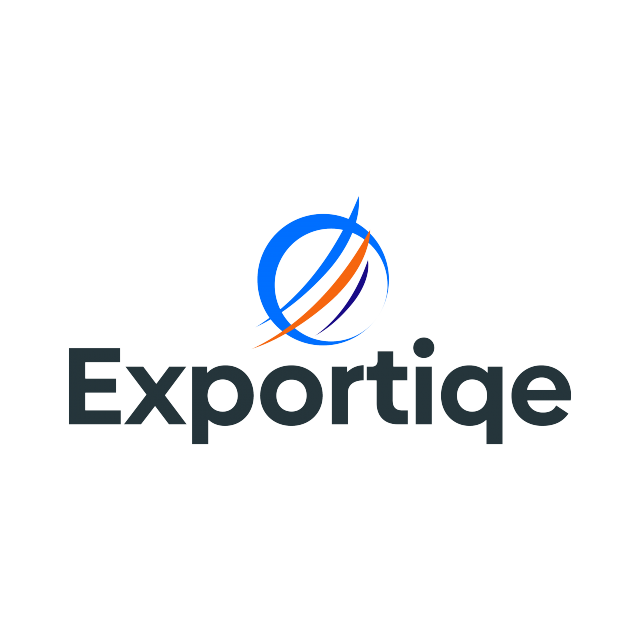 Exportiqe.com logo, a brandable .com business name for sale