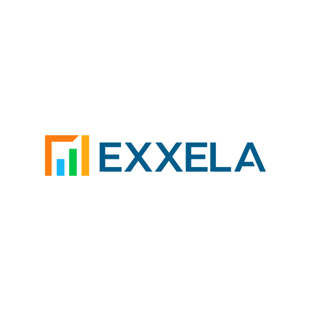 exxela.com logo, a brandable .com business name for sale