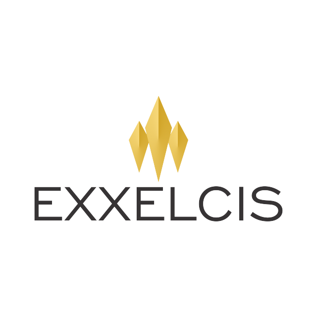 exxelcis.com logo, a brandable .com business name for sale
