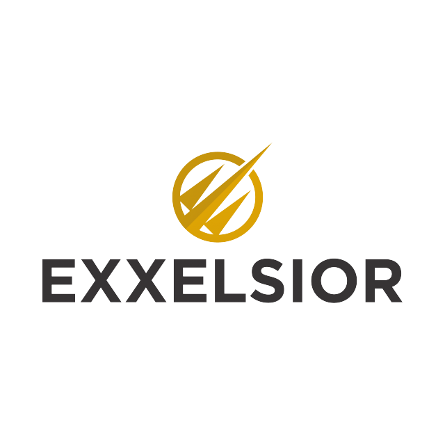exxelsior.com logo, a brandable .com business name for sale