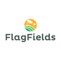 FlagFields.com logo, a brandable .com business name for sale