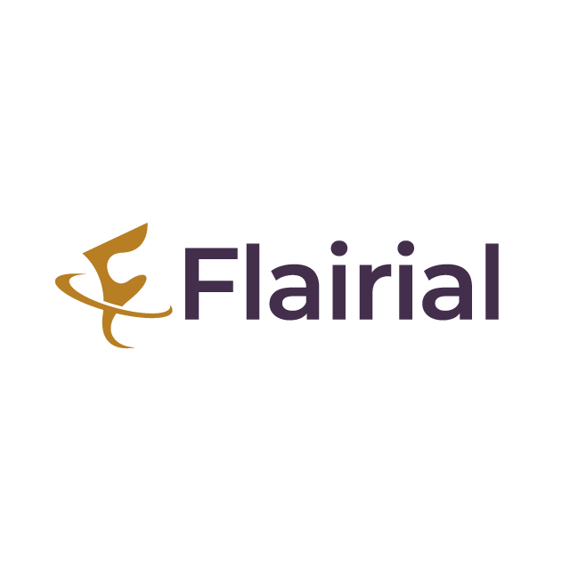Flairial.com logo, a brandable .com business name for sale