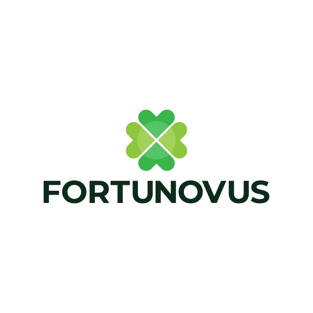 Fortunovus.com logo, a brandable .com business name for sale