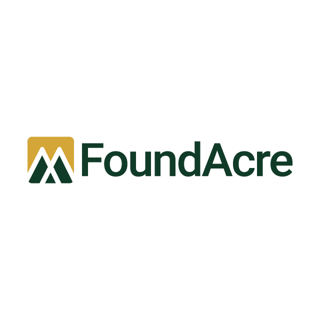 FoundAcre.com logo, a brandable .com business name for sale