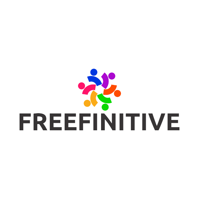 freeFinitive.com logo, a brandable .com business name for sale