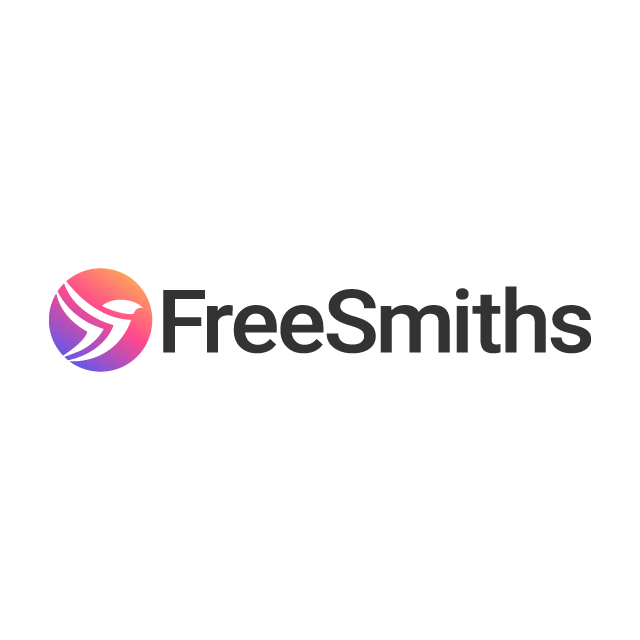 FreeSmiths.com logo, a brandable .com business name for sale